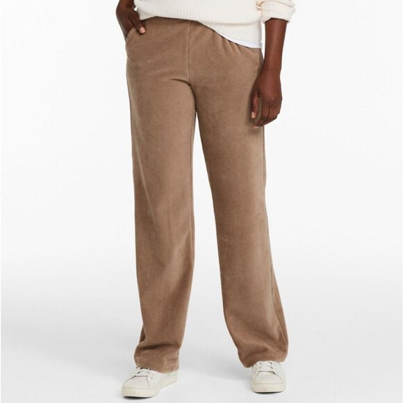 LL Beans soft khaki Perfect Fit Knit Cords, Straight-Leg, Sz L - Picture 1 of 8